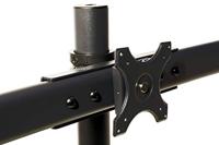 VALUE Drievoudige LCD-arm, tafelmontage, zwart - thumbnail