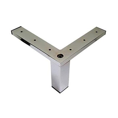 Stalen meubelpoot chroom hoek 4 bij 4 cm en hoogte 13 cm