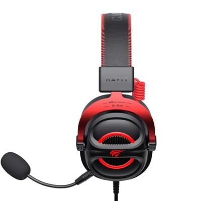 havit H2002E Pro Zwart Rood Gaming Hoofdtelefoon, 60mm Luidspreker, 3.5mm Jack, Afneembare Microfoon