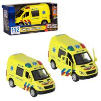 112 Pull-Back Ambulance Bus 1:34 + Licht en Geluid - thumbnail