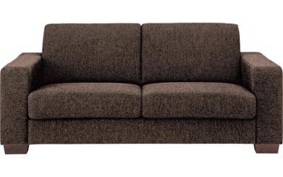 Goossens Bank N-joy Divana bruin, stof, 3-zits, stijlvol landelijk