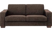 Goossens Bank N-joy Divana bruin, stof, 3-zits, stijlvol landelijk - thumbnail