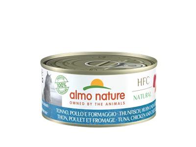 Almo Nature HFC Natural met tonijn, kip en kaas natvoer kat (150 g) 12 x 150 g