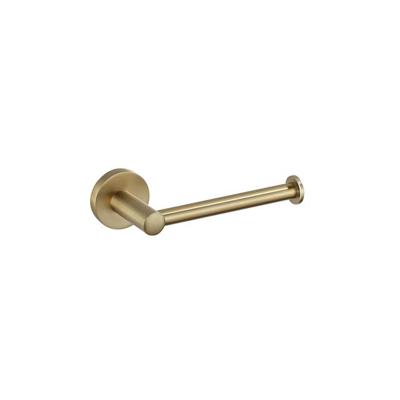 Fortifura Calvi toiletrolhouder/reserverolhouder - zonder klep - rond - PVD - Geborsteld messing (goud) SW639941