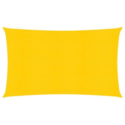 VidaXL Zonnezeil 160 g/m² 2x5 m hdpe geel