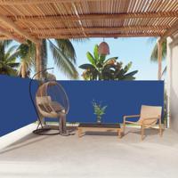 Windscherm uittrekbaar 140x600 cm blauw - thumbnail