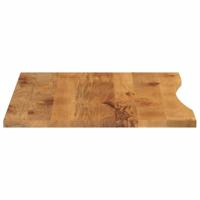 Bureaublad met ronding 110x80x2,5 cm massief ruw mangohout - thumbnail
