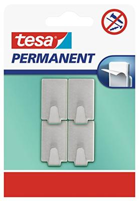 tesa tesa® permanente haak rechthoekig S metaal Inhoud: 1 stuk(s)
