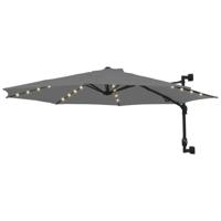 Wandparasol met LED's 300 cm antracietkleurig - thumbnail