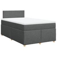 Boxspring met matras stof donkergrijs 120x200 cm - thumbnail