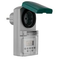 Digitale tijdschakelaar voor buiten - 8A - 1800W - IP44 - 24/7 programma - thumbnail