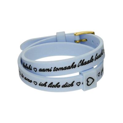 Armband Dames il mezzometro I LOVE YOU GOLD - BRACCIALE IN SILICONE/SILICONE BRACELET Armband Dames il mezzometro I LOVE YOU GOLD - BRACCIALE IN SILICONE/SILICONE BRACELET