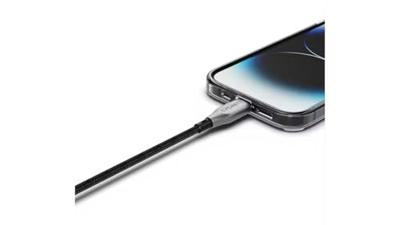 Cygnett Gepantserde Lightning naar USB-C snellaadkabel 30W (1m, zwart)