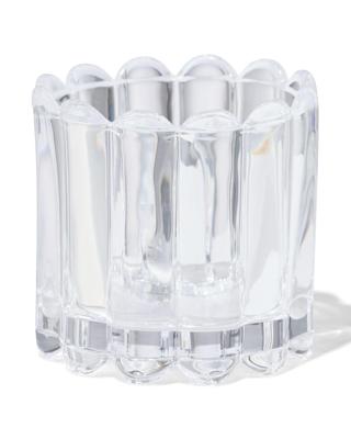HEMA Glas voor geurkaars ⌀8x8cm ribbel transparant (transparant)