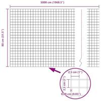 Gelaste draadhek Zilver 0.8 x 50 m - thumbnail
