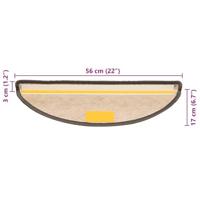 Trapmatten zelfklevend Sisal-Look 30 st 56x17x3 cm bruin beige - thumbnail