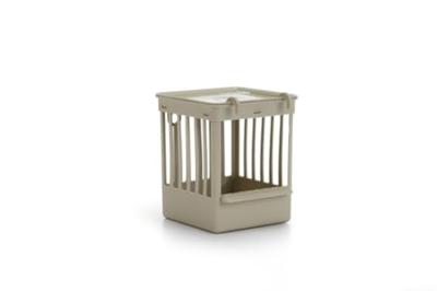 Beeztees nestkast van kunststof met haken voor vogel beige 11 x 11 x 14 cm
