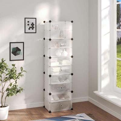 VidaXL Schoenenrek 44x31,5x153,5 cm polypropeen transparant VidaXL Schoenenrek 44x31,5x153,5 cm polypropeen transparant