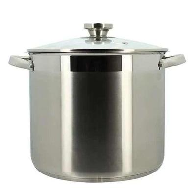 Pan met deksel - MENASTYL - 4615455 - Roestvrij staal - 9 liter - Alle kookplaten inclusief inductie