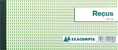 Exacompta ontvangsten, ft 9 x 13 cm, 50 vel, horizontaal, franstalig Exacompta ontvangsten, ft 9 x 13 cm, 50 vel, horizontaal, franstalig