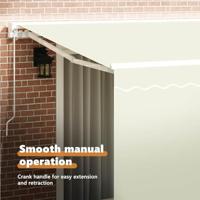 VidaXL Inklapbaar zonnescherm crème 400 x 200 cm - thumbnail