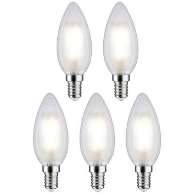 Paulmann 29096 LED-lamp Energielabel F (A - G) E14 Kaars 4.8 W Neutraalwit (Ø x h) 35 mm x 98 mm Filament / Retro-LED 5 stuk(s)
