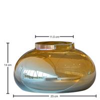 Leonardo Poesia Vaas 14 x 25 cm goudkleurig - thumbnail