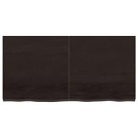 Tafelblad 120x60x(2-4)cm behandeld eikenhout donkerbruin - thumbnail