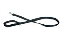 Hondenriem Mac Leather 120cm x 25mm zwart - thumbnail