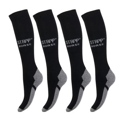 STAPP Horse Paardrijsokken Uni 4-pack Zwart-35/38