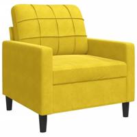 3-delige Loungeset met kussens en bolsters fluweel geel - thumbnail