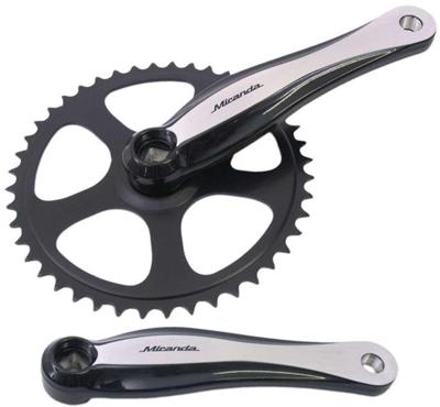 Miranda beta 1+ crankstel 44t 3/32“, zwart/zilver Miranda beta 1+ crankstel 44t 3/32“, zwart/zilver