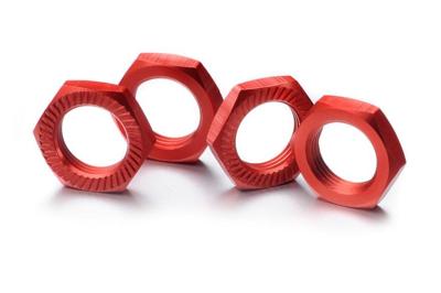 Wielmoeren 17mm (4), met ribbels - Rood