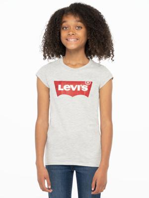 LEVI'S Meisjes t-shirt - Batwing - Grijs / Rood LEVI'S Meisjes t-shirt - Batwing - Grijs / Rood