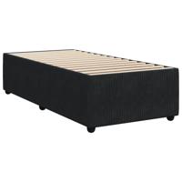 Boxspring met matras fluweel zwart 90x190 cm - thumbnail