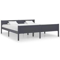 Bedframe massief grenenhout grijs 180x200 cm - thumbnail