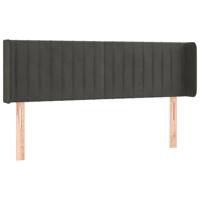 Hoofdbord LED 147x16x78/88 cm fluweel donkergrijs - thumbnail
