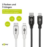 Goobay 39448 Lightning - USB-C™ laad- en synchronisatiekabel, 2 m, wit - MFi-kabel voor Apple iPhone/iPad wit - thumbnail