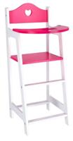 My Beautiful Dollsroom Houten Poppenstoel Roze/Wit - thumbnail