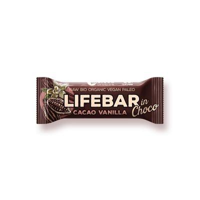 Lifefood Lifebar inchoco chocolade vanille raw bio 40 Gram