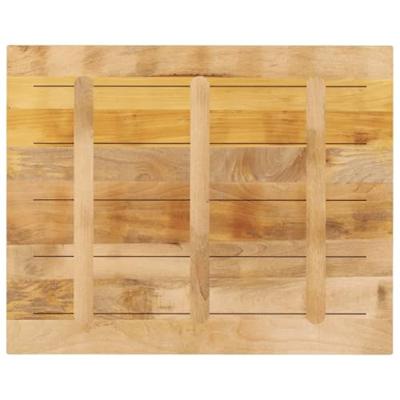 Tafelblad rechthoekig 90x80x2,5 cm massief ruw mangohout