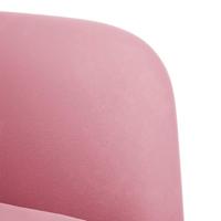 Fauteuil met armleuningen 54 cm fluweel roze - thumbnail