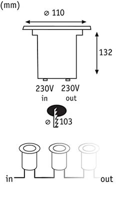 Paulmann 93788 Buitenlamp (inbouw) LED vast ingebouwd LED 1.2 W RVS