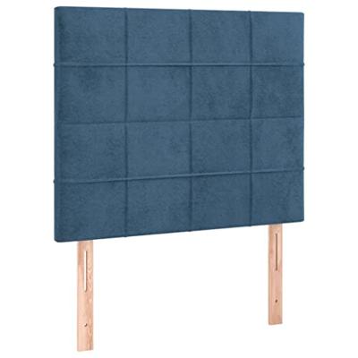 Bedframe zonder matras 100x200 cm fluweel donkerblauw