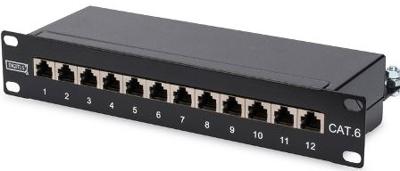 Digitus CAT 6, Cl. E patchpaneel 1U zwart 12x RJ-45 Digitus CAT 6, Cl. E patchpaneel 1U zwart 12x RJ-45