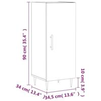 Dressoir 34,5x34x90 cm bewerkt hout betongrijs - thumbnail