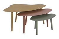 Set van 3 tafels DKD Home Decor Multicolour 100 x 60 x 41 cm - thumbnail