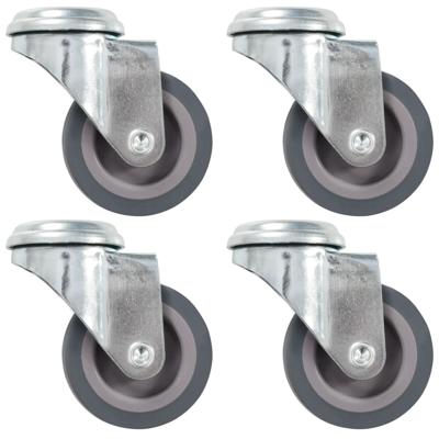 VidaXL 16 st zwenkwielen met boutgaten 50 mm