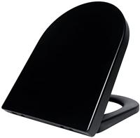 Saqu Touch toiletbril met softclose en quickrelease 35,9x46,4x5cm mat zwart - thumbnail