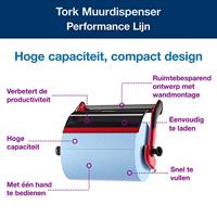 TORK Wandhouder 652108 Zwart, Rood - thumbnail